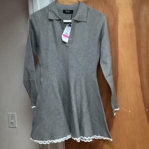 AKIRA Gray Polo Dress